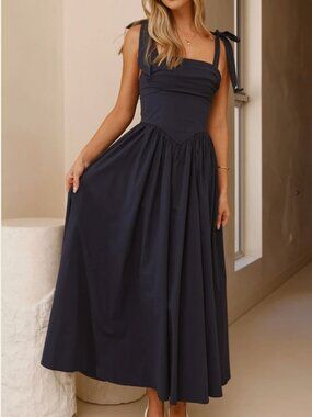 Haisley Maxi Dress Navy - Billy J Boutique